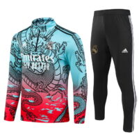 23-24 Real Madrid green with red half zipper training tracksuit 23-24 Real Madrid green with red half zipper training tracksuit