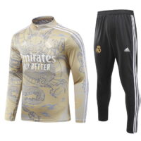 23-24 Real Madrid yellow with dragon half zipper sweater tracksuit 23-24 Real Madrid yellow with dragon half zipper sweater tracksuit