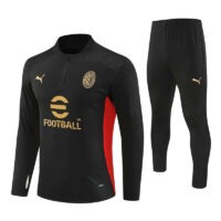 24-25 AC black with red half zipper training tracksuit 24-25 AC black with red half zipper training tracksuit