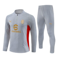 24-25 AC gray with red half zipper training tracksuit 24-25 AC gray with red half zipper training tracksuit