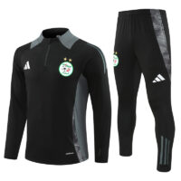 24-25 Algeria black with gray half zipper training tracksuit 24-25 Algeria black with gray half zipper training tracksuit