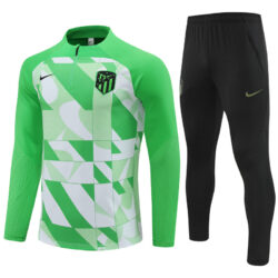 23-24 ATM Camoflage green with white half zipper training tracksuit