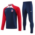 23-24 ATM navy blue with red half zipper sweater tracksuit