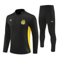 24-25 Dortmund black with yellow half zipper training tracksuit 24-25 Dortmund black with yellow half zipper training tracksuit