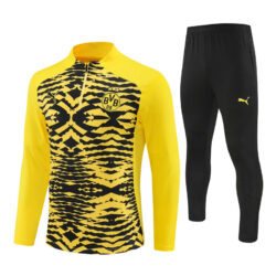 24-25 Dortmund yellow with black half zipper training tracksuit