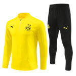 24-25 Dortmund yellow with black pants half zipper training tracksuit