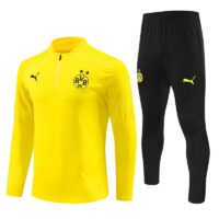 24-25 Dortmund yellow with black pants half zipper training tracksuit 24-25 Dortmund yellow with black pants half zipper training tracksuit