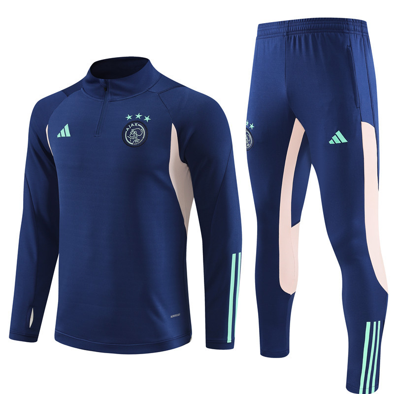 23-24 Ajax navy blue with pink half zipper sweater tracksuit 23-24 Ajax navy blue with pink half zipper sweater tracksuit