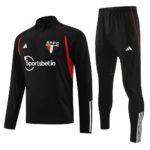 23-24 Sao Paulo black half zipper sweater tracksuit