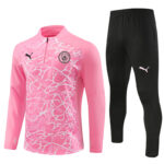 24-25 Man City pink half zipper training tracksuit