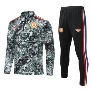 24-25 Manud green half zipper training tracksuit