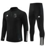 23-24 Algeria black half zipper sweater tracksuit
