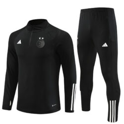 23-24 Algeria black half zipper sweater tracksuit