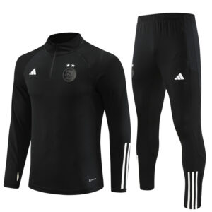 23-24 Algeria black half zipper sweater tracksuit
