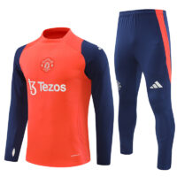 24-25 Manud orange with navy blue pullover training tracksuit 24-25 Manud orange with navy blue pullover training tracksuit