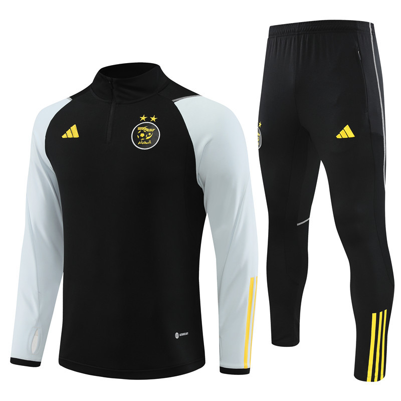 23-24 Algeria black with white half zipper sweater tracksuit 23-24 Algeria black with white half zipper sweater tracksuit