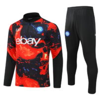 24-25 Napoli black with orange half zipper training tracksuit 24-25 Napoli black with orange half zipper training tracksuit