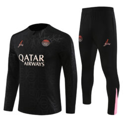 24-25 PS G Jrdan black with embossing half zipper training tracksuit