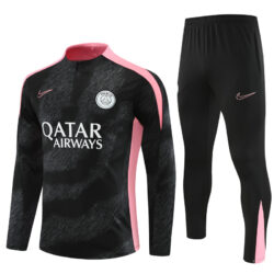 24-25 PS G camouflage black with pink half zipper training tracksuit
