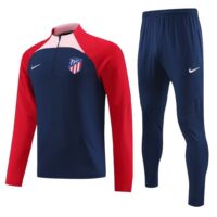 23-24 ATM navy blue with red half zipper sweater tracksuit