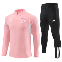23-24 Algeria pink with white half zipper sweater tracksuit