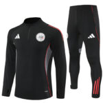25-26 Ajax black with gray stripe half zipper sweater tracksuit