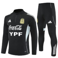 25-26 Argentina black with white stripe half zipper sweater tracksuit
