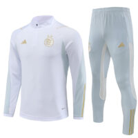 23-24 Algeria white with gray half zipper sweater tracksuit 23-24 Algeria white with gray half zipper sweater tracksuit