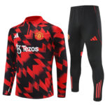 25-26 Manud camo red with red half zipper sweater tracksuit