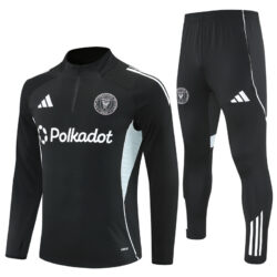 25-26 Miami black half zipper sweater tracksuit