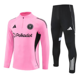 25-26 Miami pink half zipper sweater tracksuit