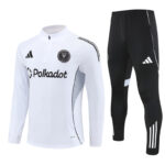 25-26 Miami white half zipper sweater tracksuit