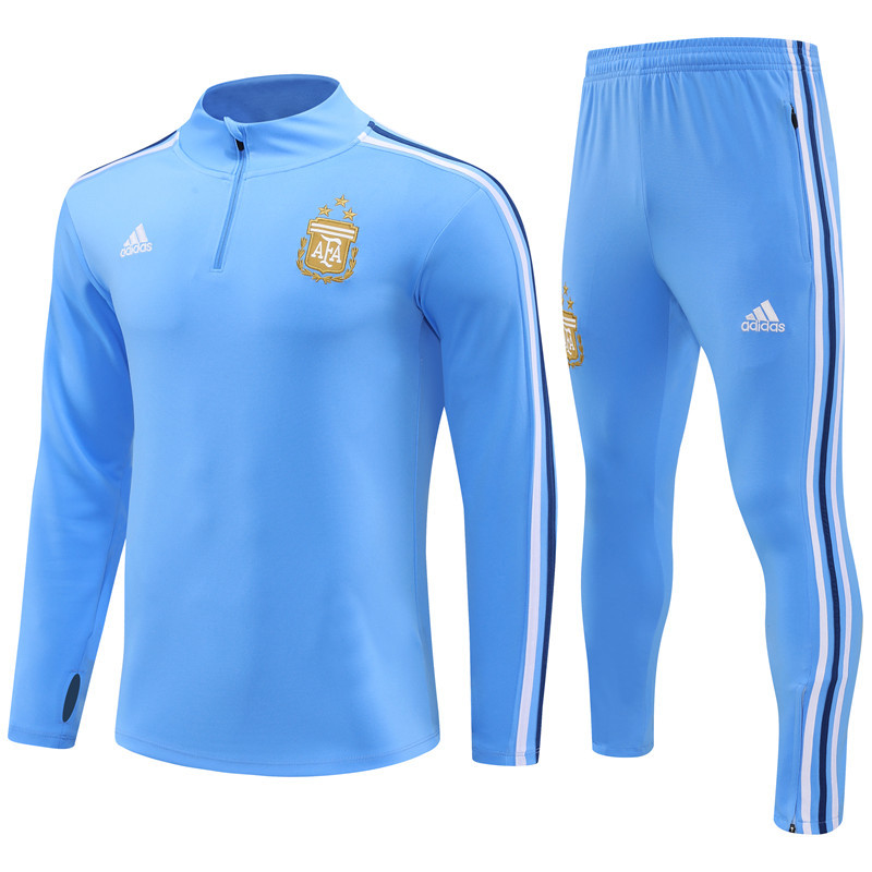23-24 Argentina light blue half zipper training tracksuit 23-24 Argentina light blue half zipper training tracksuit