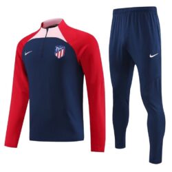 23-24 ATM navy blue with red half zipper sweater tracksuit