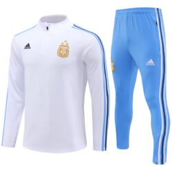 23-24 Argentina white half zipper training tracksuit