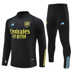 23-24 Arsenal black half zipper sweater tracksuit