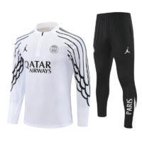 CL version 25-26 PS G Jrdan white with black stripe half zipper sweater tracksuit