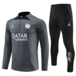 Player version 23-24 PS G dark gray half zipper sweater tracksuit