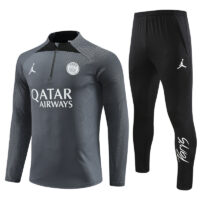 Player version 23-24 PS G dark gray half zipper sweater tracksuit