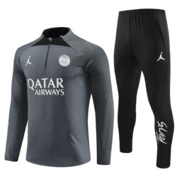 Player version 23-24 PS G dark gray half zipper sweater tracksuit