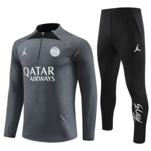 Player version 23-24 PS G dark gray half zipper sweater tracksuit