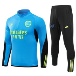 23-24 Arsenal blue with black half zipper training tracksuit