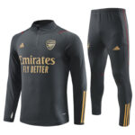 23-24 Arsenal dark gray half zipper sweater tracksuit