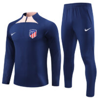 fans version 23-24 ATM navy blue half zipper training tracksuit