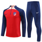 fans version 23-24 ATM red with navy blue half zipper training tracksuit