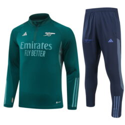 23-24 Arsenal green half zipper training tracksuit