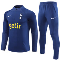 fans version 23-24 Tottenham navy blue half zipper sweater tracksuit