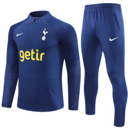 fans version 23-24 Tottenham navy blue half zipper sweater tracksuit