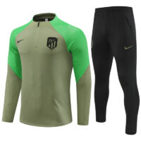 player version 23-24 ATM green stripe half zipper training tracksuit