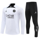 player version 23-24 PS G Jrdan white with black half zipper training tracksuit